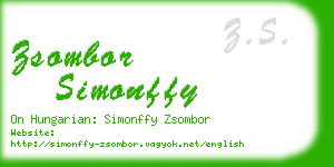 zsombor simonffy business card